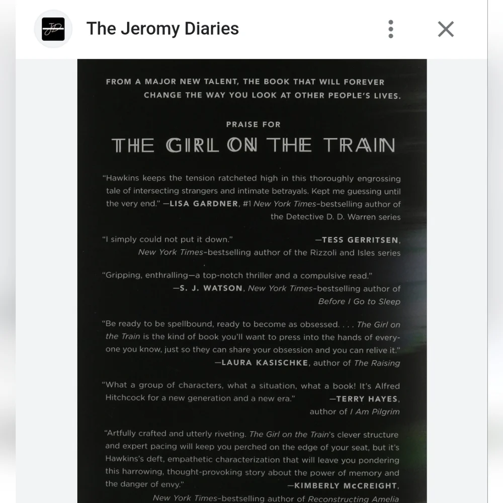 The Girl on the Train, Paula Hawkins - Picture 3 of 3